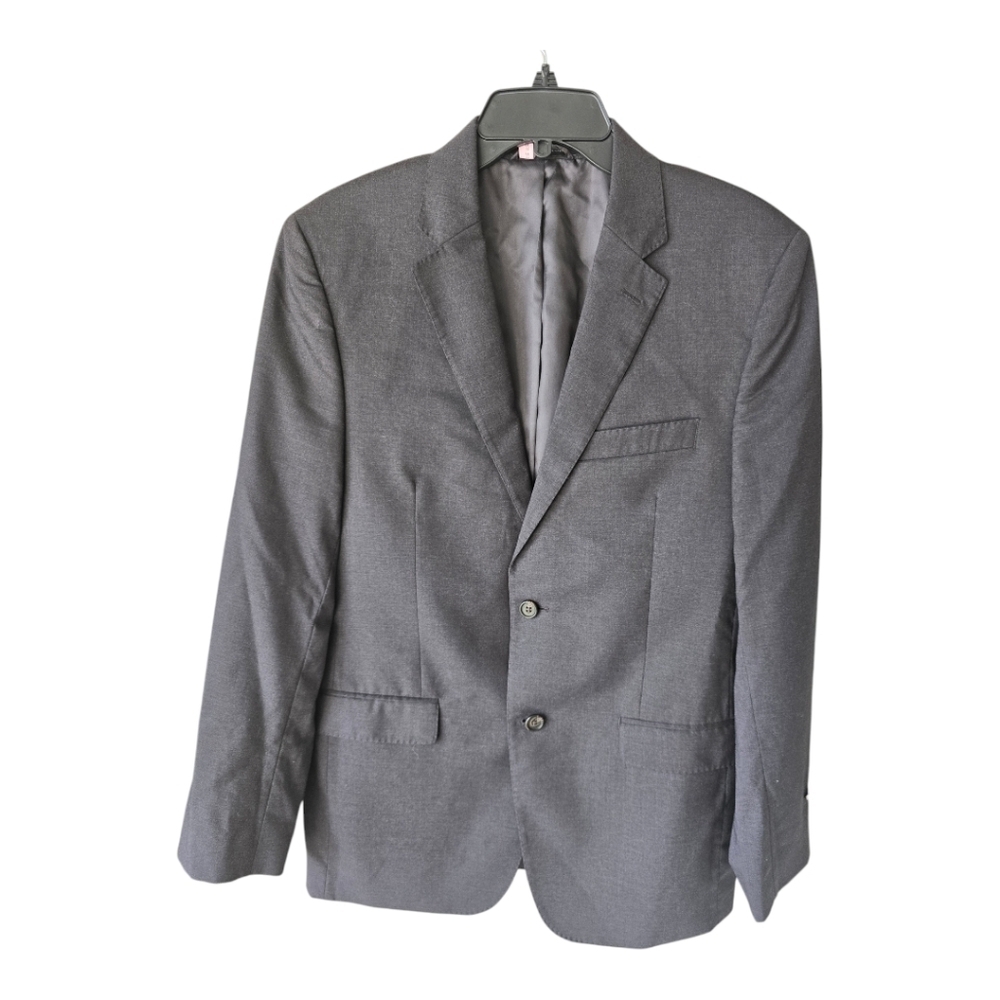 Lauren Ralph Lauren Men Sports Coat Blazer Sz 40R  100% Wool Gray 2button Office